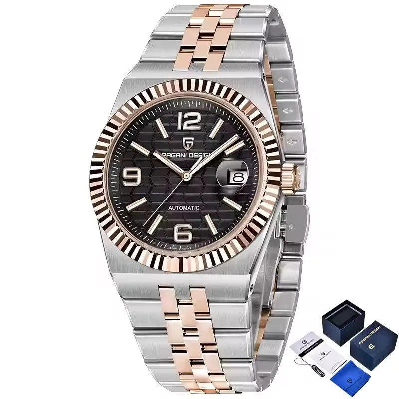 PAGANI DESIGN New Mechanical automatic Date Luxury Watch Sapphire Japan Movt Business Clock Stainless Steel Luminous Men watch