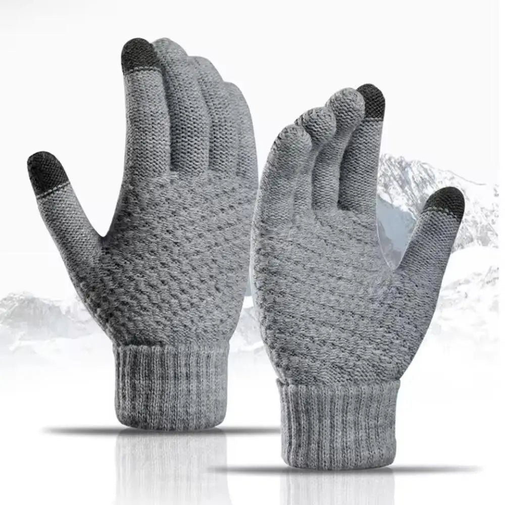 1 Pair Cycling Touch Screen Gloves Female Winter Cute Student Cycling Warm And Cold Korean Version Thick Winter Cotton Gloves