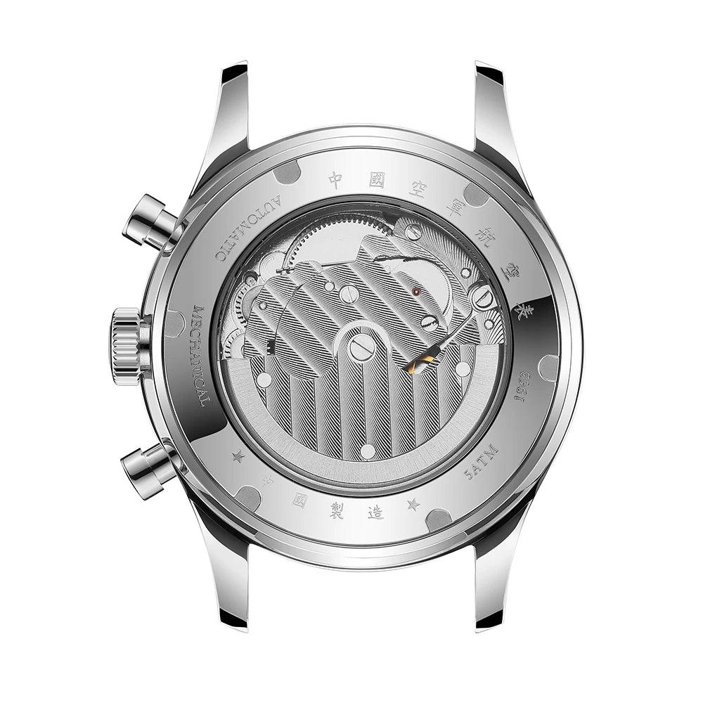 Seakoss 40mm MultiFunction Men's Automatic Watches Calendar Week Month Sapphire Glass Nylon Strap 1963 Pilot Mechanical Watch