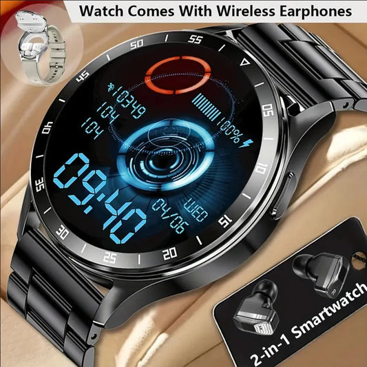 GEJIAN X10 smartwatch TWS 2-in-1 wireless Bluetooth dual earphone call health sports music men and women smartwatch