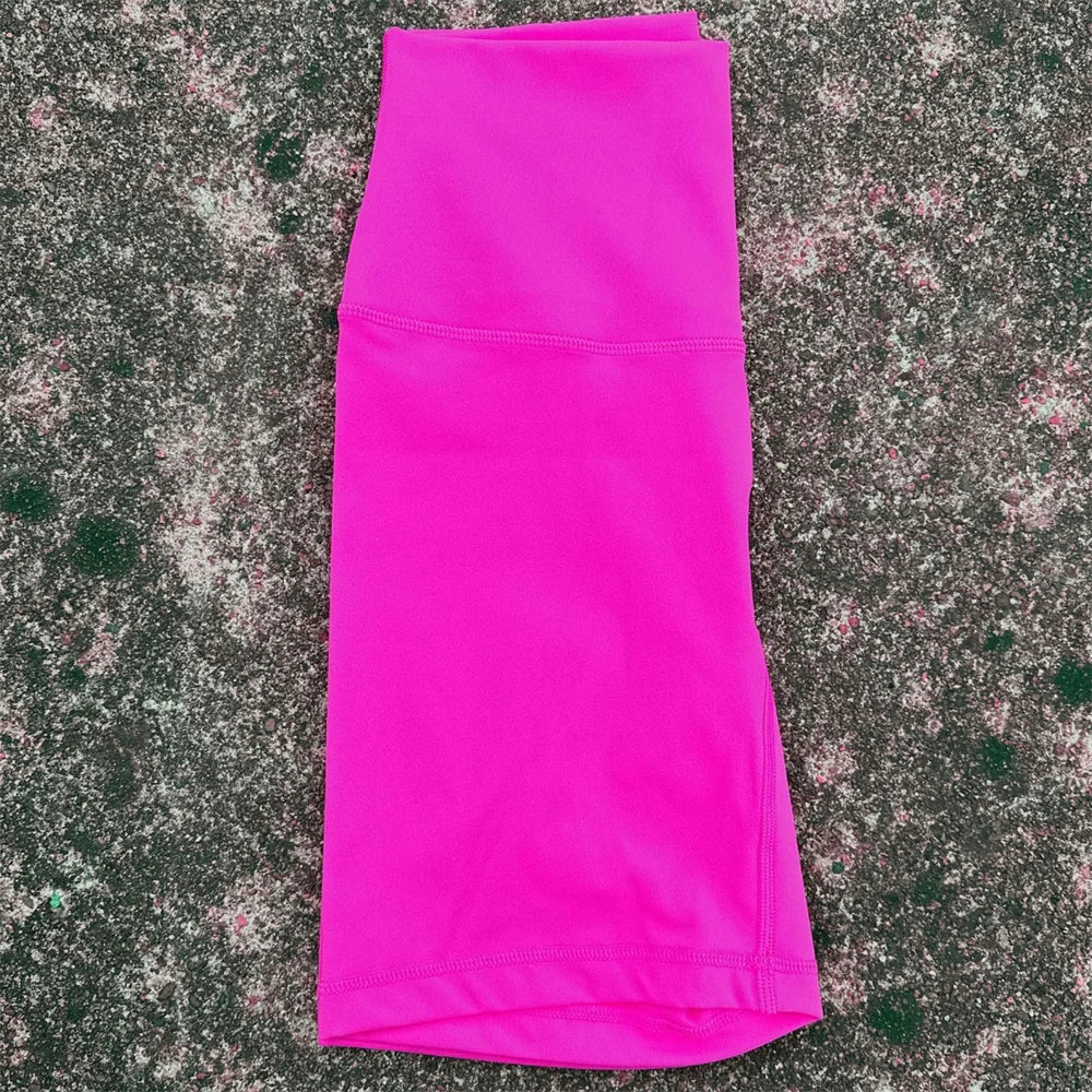 Solid Color High Waist Yoga Short Leg Cycling Women Fitness Sports Short Comprehensive Training Jog Squat Proof Internal Pocket