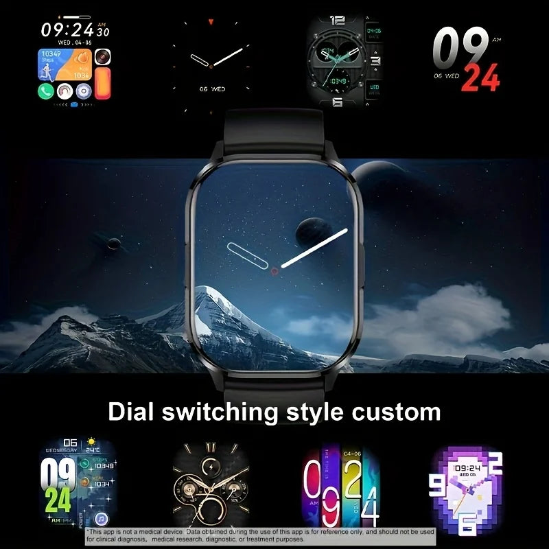 Simple and Stylish Women'S Smartwatch, AMOLED HD Screen Men'S Smartwatch, Wireless Calling, Voice Assistant