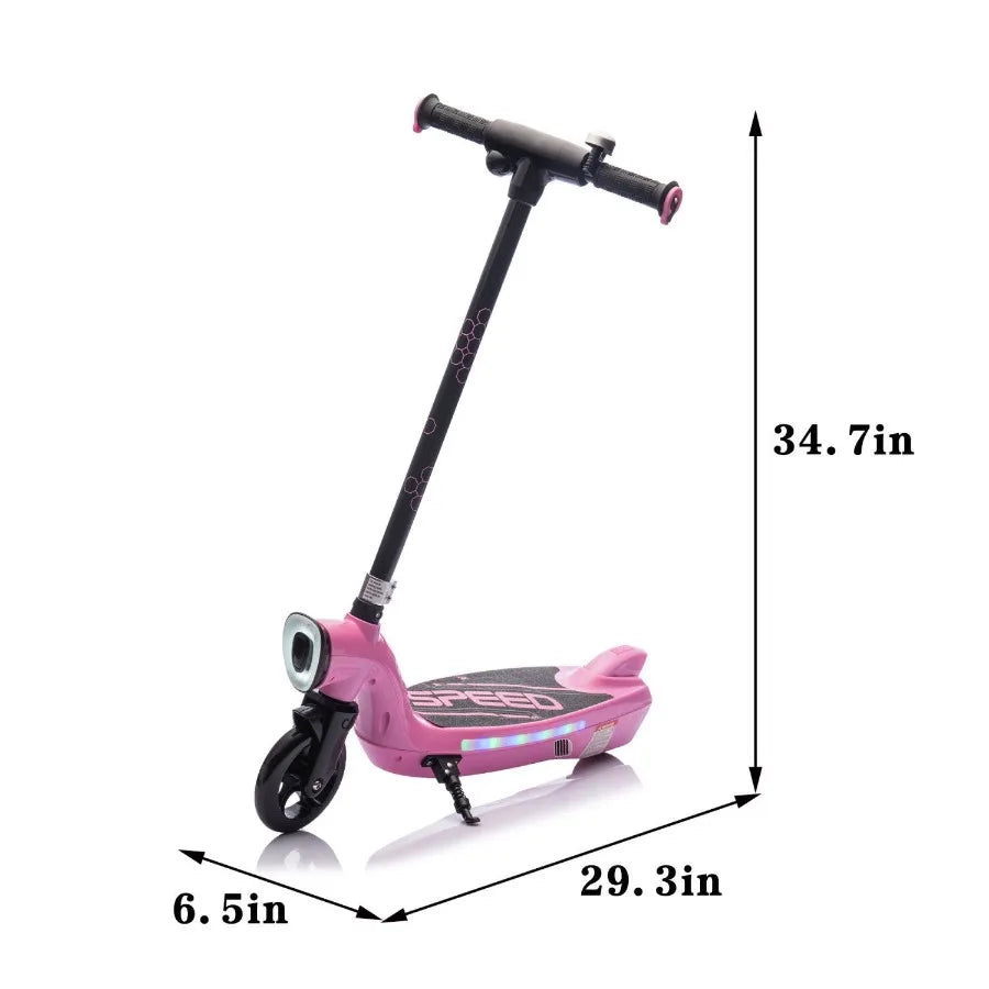Ride On Electric Scooter With Kickstand Scooter Bell Faster Speed And Longer Usage Time Rear Brake Wider Pedal NonSlip Handle C