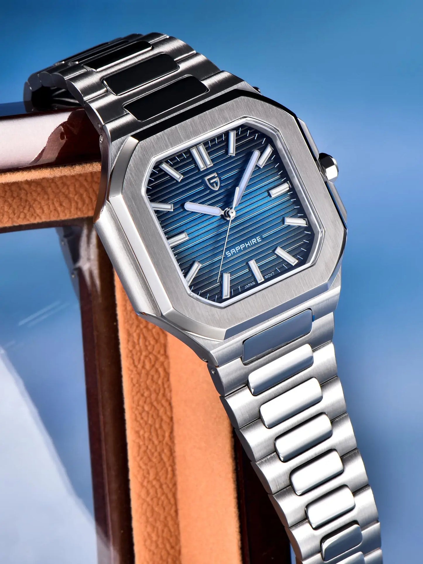 Retro Square PDYS019 PAGANI DESIGN Men's Quartz Wristwatches TMI VH31 37MM 10Bar Waterproof 316L Luxury Stainless Steel Sapphire