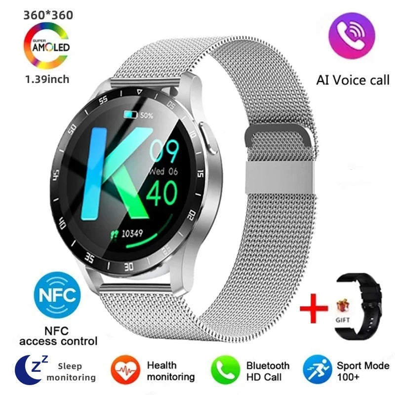 2024 New Bluetooth Call Smart Watch High end Men's Multi sport Mode NFCIP67 Waterproof Fitness Women's Smart Electronic Watch