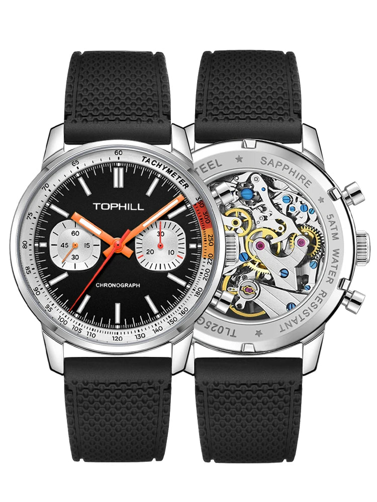 Mens Watches 40mm Seagull ST1901 Movement Pilots Mens Racing Chronograph Hand Wind Mechanical Watch Sapphire Luminous Wristwatch