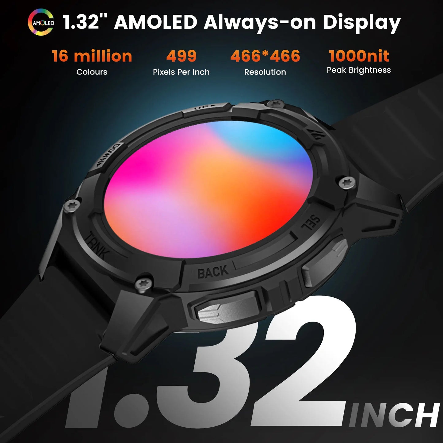 2025 KOSPET TANK S2 GPS Smart Watch For Women Altimeter Compass Barometer Bluetooth Call AMOLED IP69K Waterproof Smartwatch