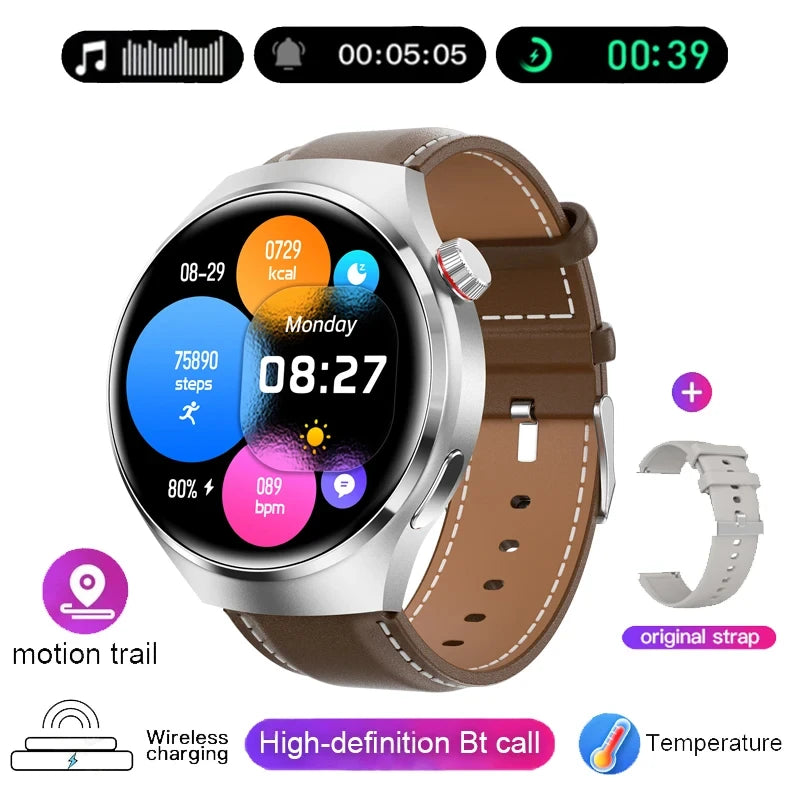 2024 New For Android Smart Watch Men's GT4 Pro 466 * 466 HD screen Bluetooth call IP68 Waterproof Sports Heart rate Smart Watch