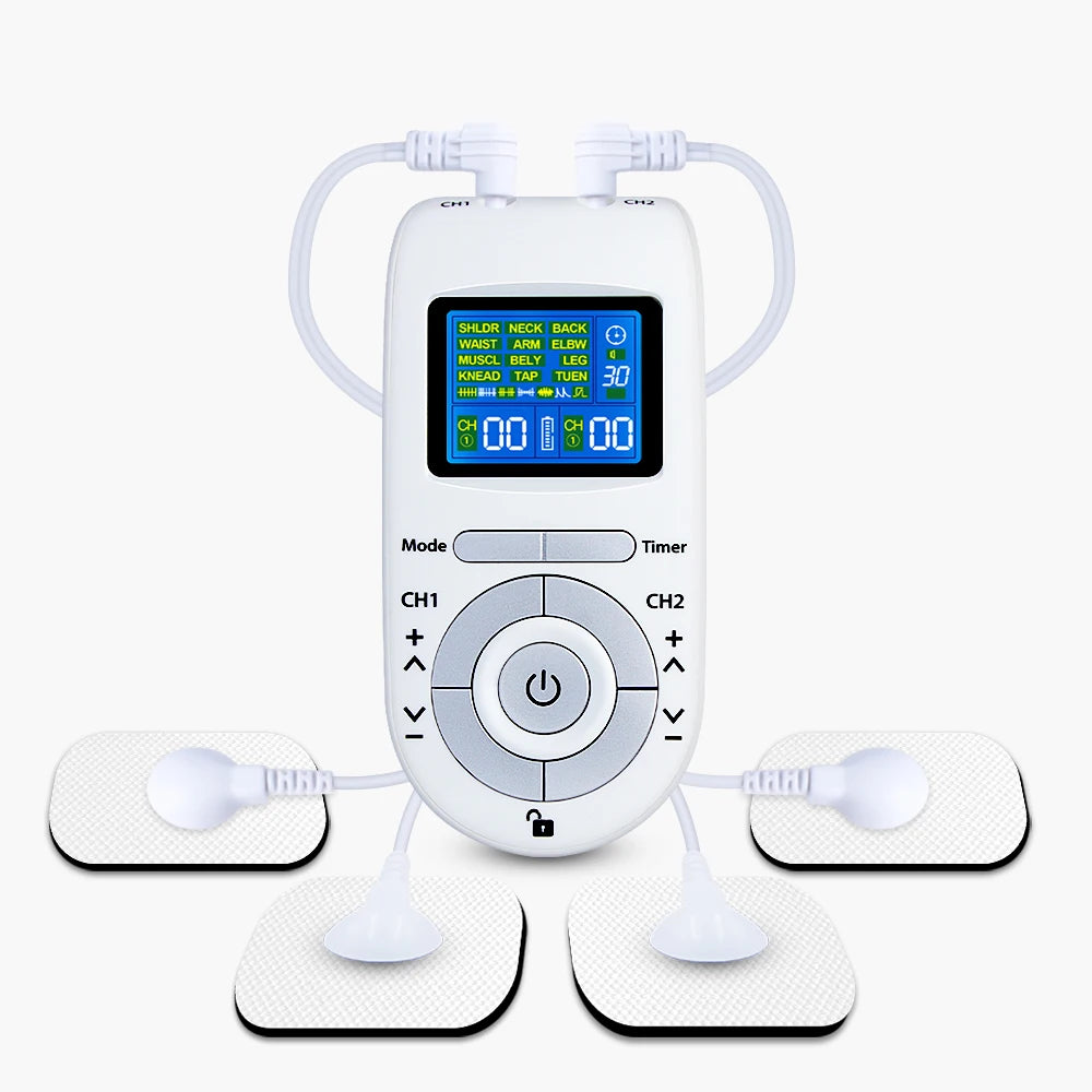 Tens Muscle Stimulator 12-Mode Electric EMS Acupuncture Body Massage Digital Therapy Slimming Machine Electrostimulator 2026