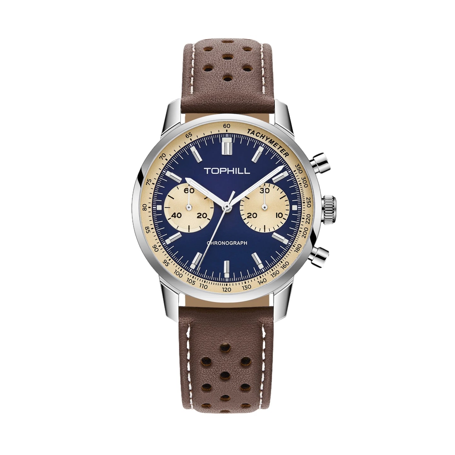 TOPHILL Chronograph Watch Racing Watch Seagull 1963 Watch ST19 Movement Sapphire Crystal  Military Limited
