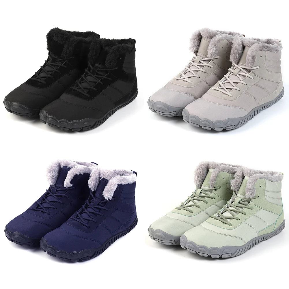 Winter Snow Boots Lightweight Barefoot Shoes Non-Slip Casual Ankle Boots Waterproof Trail Running Shoes for Outdoor Sports