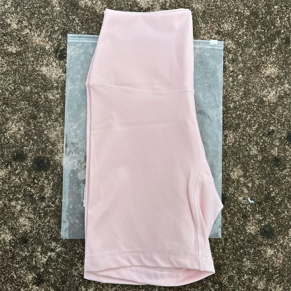 Solid Color High Waist Yoga Short Leg Cycling Women Fitness Sports Short Comprehensive Training Jog Squat Proof Internal Pocket