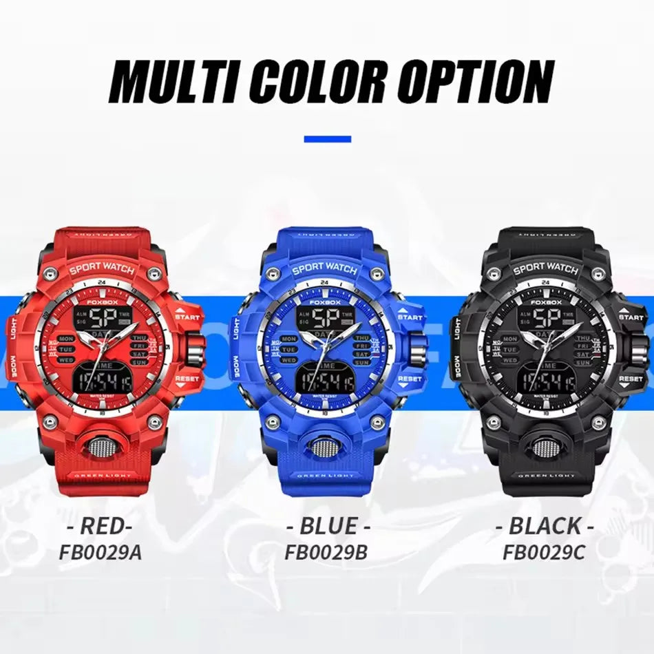 LIGE Waterproof Watches for Men Luxury Sport Chronograph Alarm Wristwatch Military Quartz Clock Digital Male Watch Student