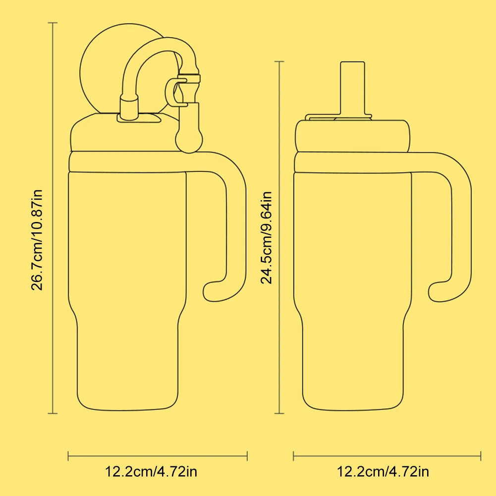 24oz Stainless Steel Whale Fountain Tumbler with Handle Whale Water Cups for Kids