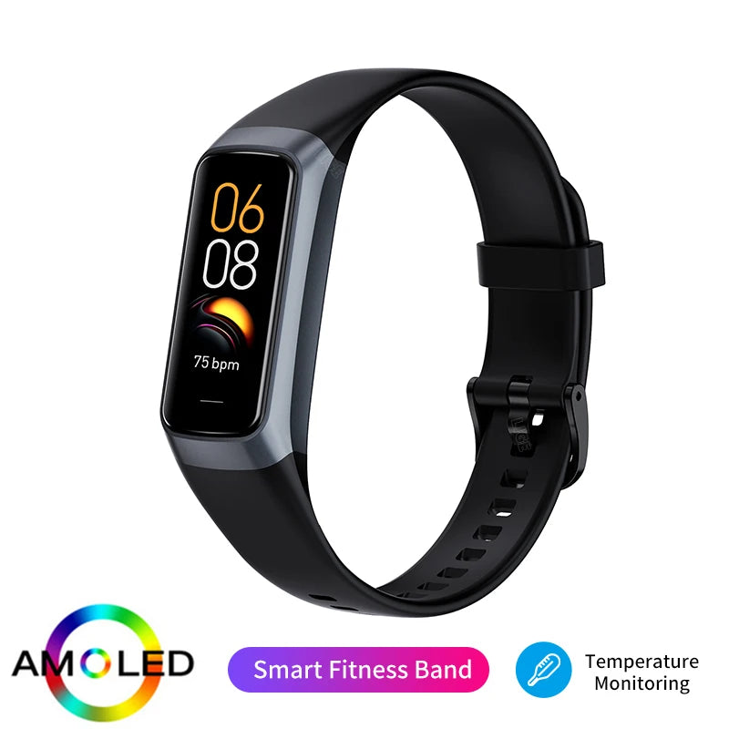 LIGE Amoled Smart Watch Men 2025 Smart Band Women Heart Rate Blood Smartwartch Waterproof Smart Bracelet Sport Fitness Tracker