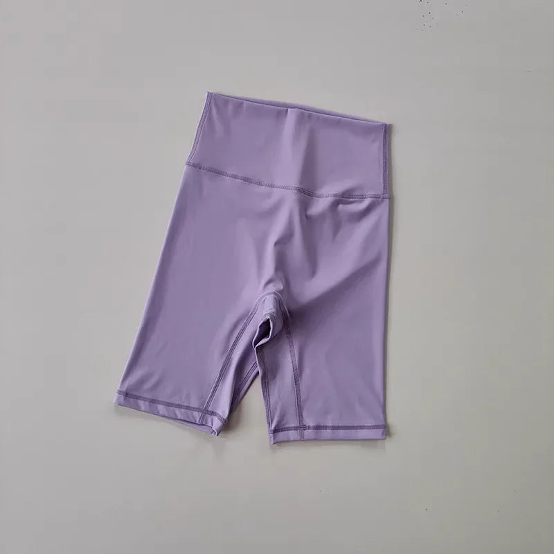 Summer Yoga Sports Shorts Women's Tight Cycling Shorts Naked Breathable Running Shorts High Waist Quick Dry Fitness Shorts