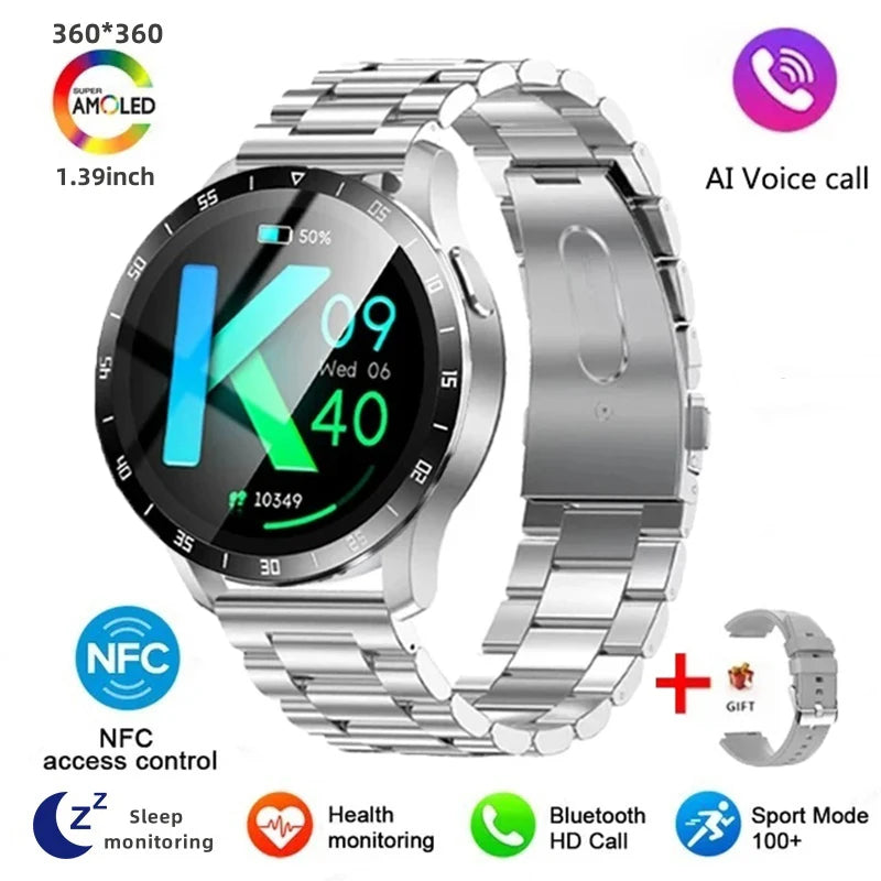 2024 New Bluetooth Call Smart Watch High end Men's Multi sport Mode NFCIP67 Waterproof Fitness Women's Smart Electronic Watch