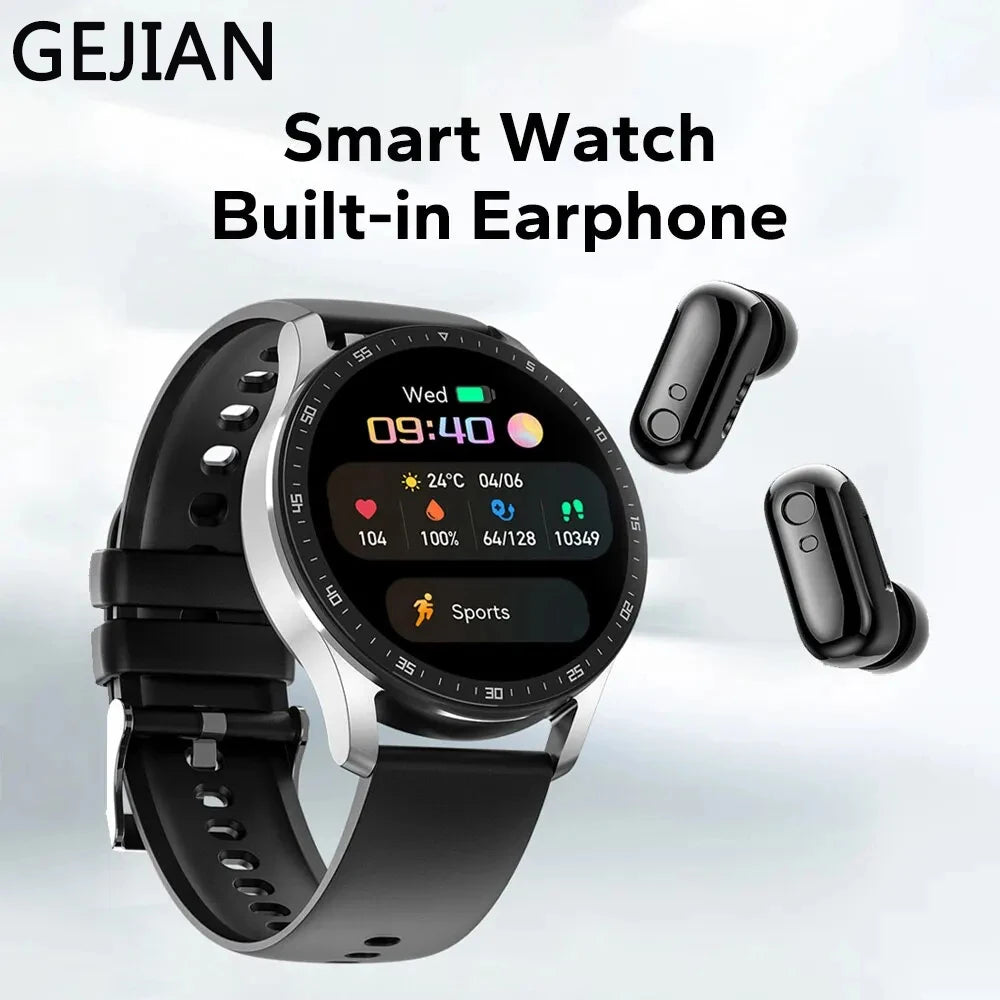 2024 New X10 Headset Smart Watch TWS 2 in 1 Wireless Bluetooth Earphone Blood Pressure Heart Rate TestingSport Smartwatch