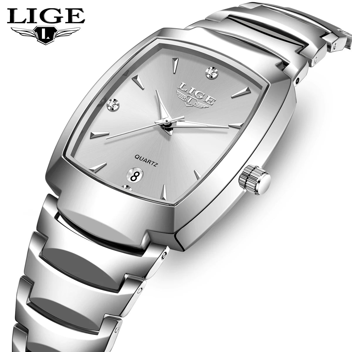 LIGE New Ladies Waterproof Watch Luxury Stainless Steel Women Watches Creative Fashion Original Elegant Quartz Wristwatch Gift
