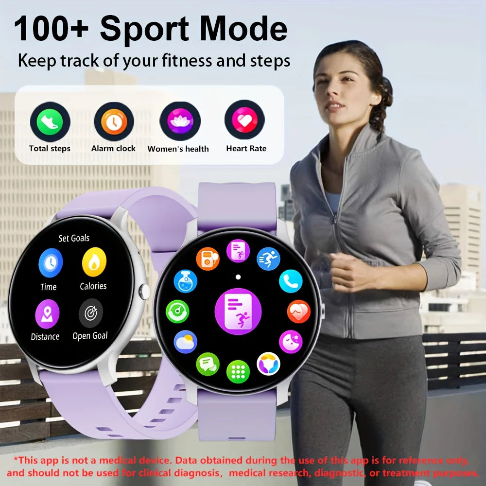 KESHUYOU Women Smart Watch Bluetooth Talk Full Screen Touch IP68 Waterproof Watch Men Heart Rate Health Monitoring Smart Watch