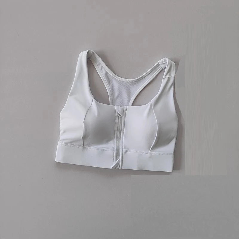 High Impact Sports Bra Top Wear Adjustable Front Zipper Sports Underwear Shockproof Running Vest Yoga Bra Fitness Gym Brassiere