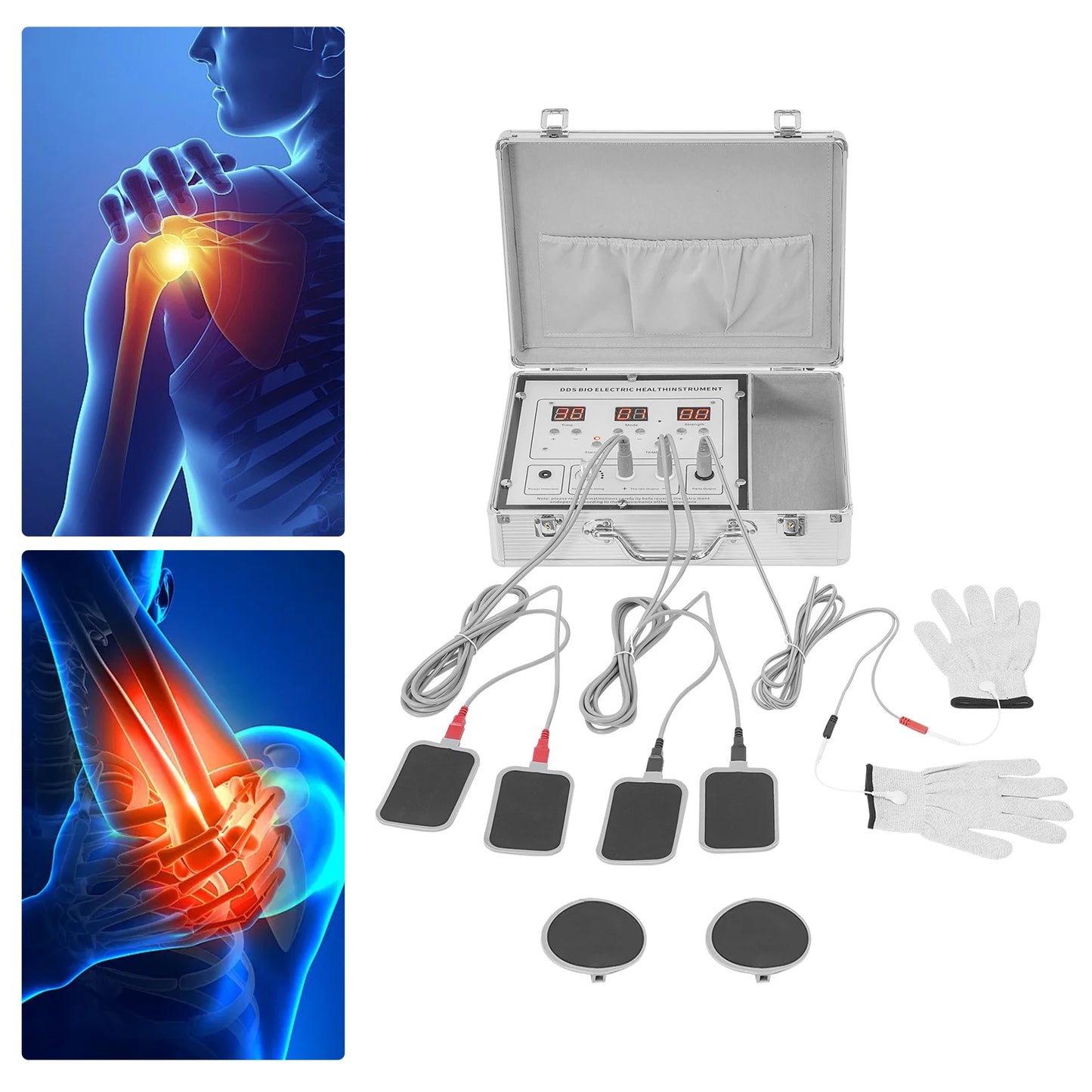 Glove Massager Body Massage Bioelectric Pulse Massage Traditional Chinese Meridian Massage 10 Modes 99 Levels