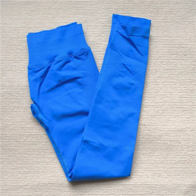 Seamless Sporty Leggings High Elastic Yoga Leggings Fitness Pants Butt Lifting Tights Tummy Control Squat Proof Workout Tights