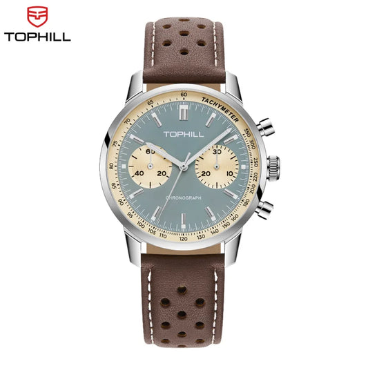 TOPHILL Chronograph Watch Racing Watch Seagull 1963 Watch ST19 Movement Sapphire Crystal  Military Limited