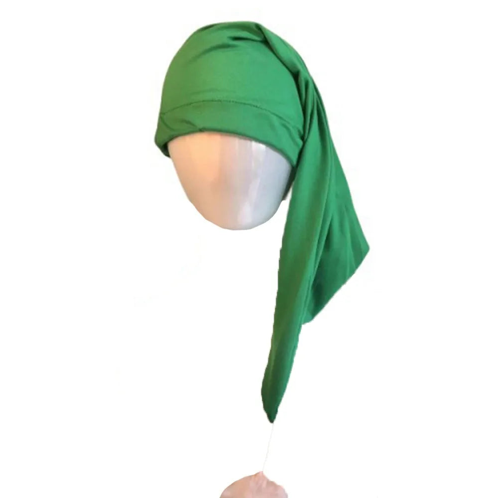 Birthday Party Gift Elastic Night Sleeping Caps with Pom Ball Adjustable Stocking Santa Cap Long Tail Bonnet Cap Women Men