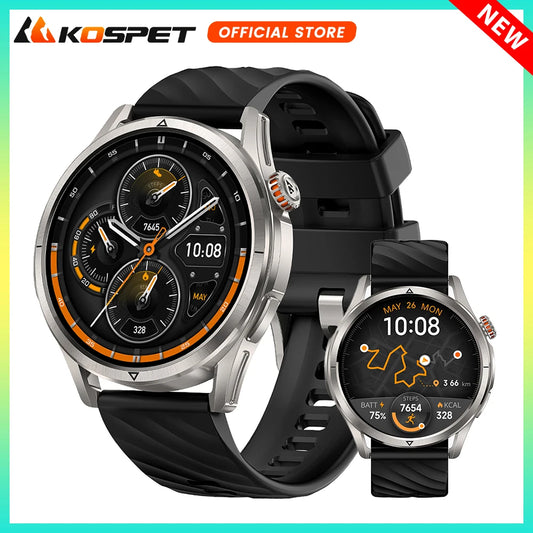 2025 KOSPET MAGIC P10 GPS Smartwatch For Men Anti-Fingerprint AMOLED Screen Dual-Band GNSS IP69K 5ATM Waterproof 180+ Sport Mode
