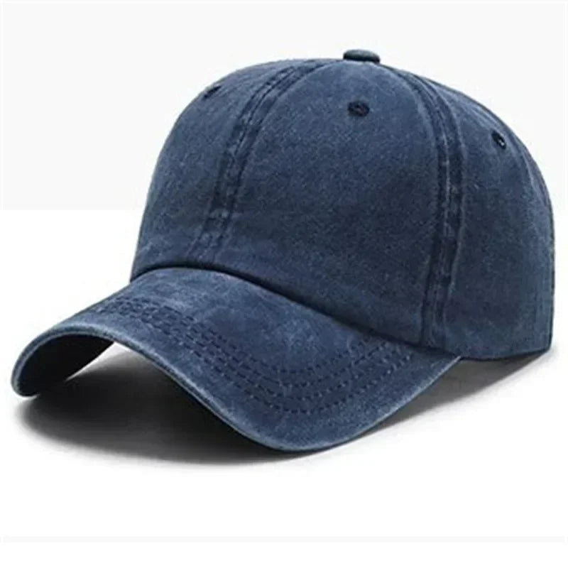 Solid Washed Denim Baseball Cap Vintage Unisex Cotton Sport Hat Outdoor Soft Top Breathable Versatile Sunshade Caps Women Men