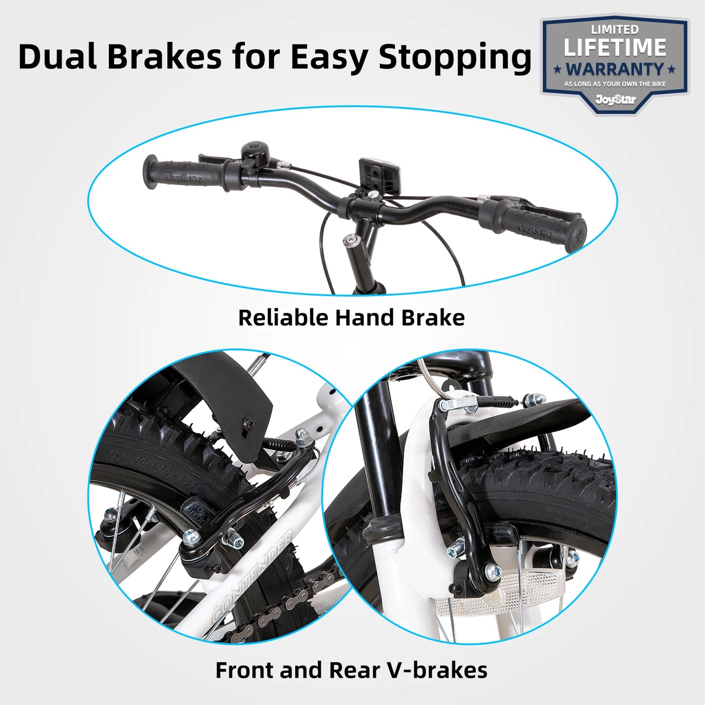 JOYSTAR 20 Inch Kids' Bike for Kids Ages 5-13 Years Old, Dual-Suspension Kids Mountain Bike