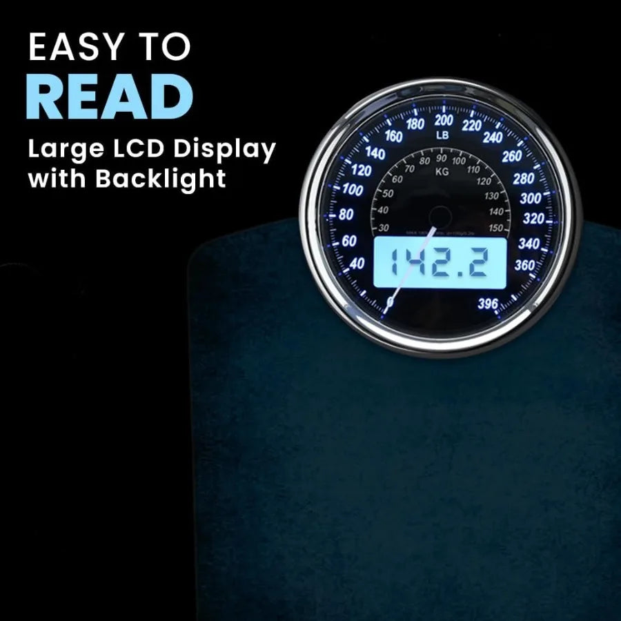 Highly Advanced 2in1 Digital and Analog Weighing Scale for Body Weight up to 400lbs with 4 HighPrecision GX Sensors UltraAccura