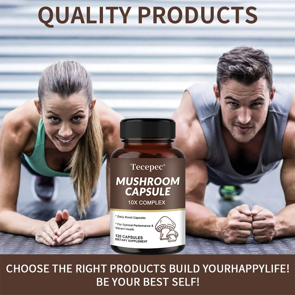 Mushroom Complex Capsules,Containing Lingzhi,Cordyceps,Hericium,Etc.,Antioxidants,Strengthen The Immune System,Improve Memory