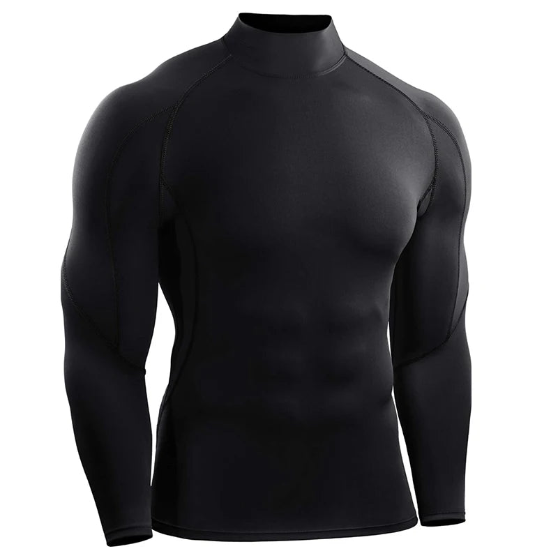 Men's Running T Shirt Sportswear Long Sleeve Male Tracksuit Elastic Rashgard Gym Fitness Tights Training Compression T-shirt Men