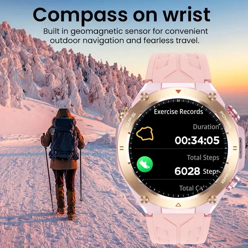 SENBONO 2025 Built-in GPS Women's Smart Watch Bluetooth Call 1ATM Waterpro Military Sports Fitness Tracker Smartwatch for Women