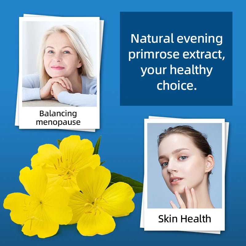 Evening Primrose Oil 1,300 Mg, 120 Softgels, Promotes Skin Health and Overall Health, Non-GMO, Gluten-free