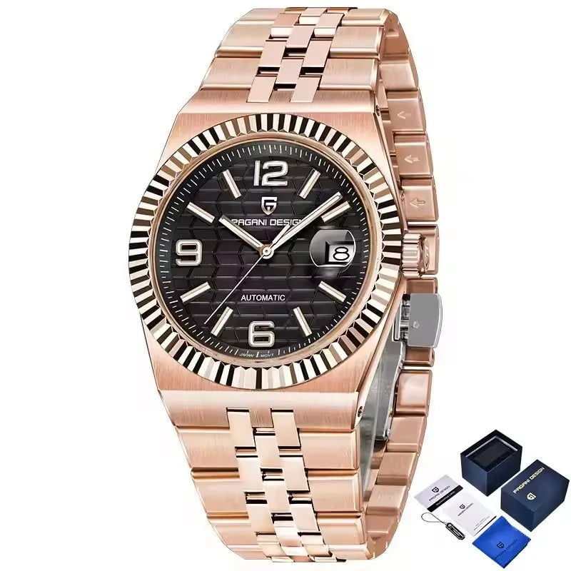PAGANI DESIGN New Mechanical automatic Date Luxury Watch Sapphire Japan Movt Business Clock Stainless Steel Luminous Men watch