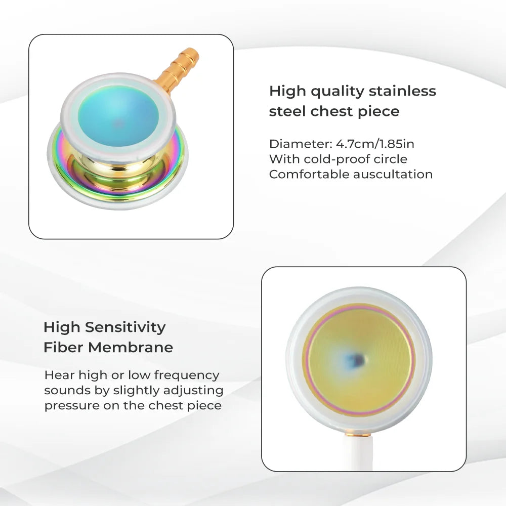 Portable Double Sided Medical Stethoscope Professional Doctor Stethoscope Cardiology Stethoscope Medical Equipment Nurse Vet