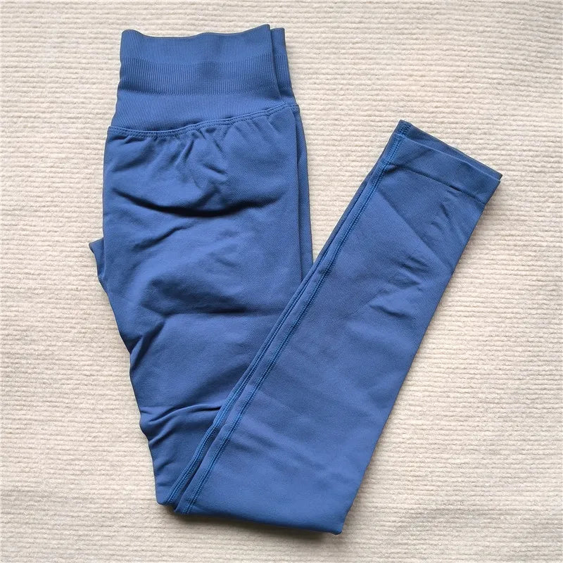 Seamless Sporty Leggings High Elastic Yoga Leggings Fitness Pants Butt Lifting Tights Tummy Control Squat Proof Workout Tights