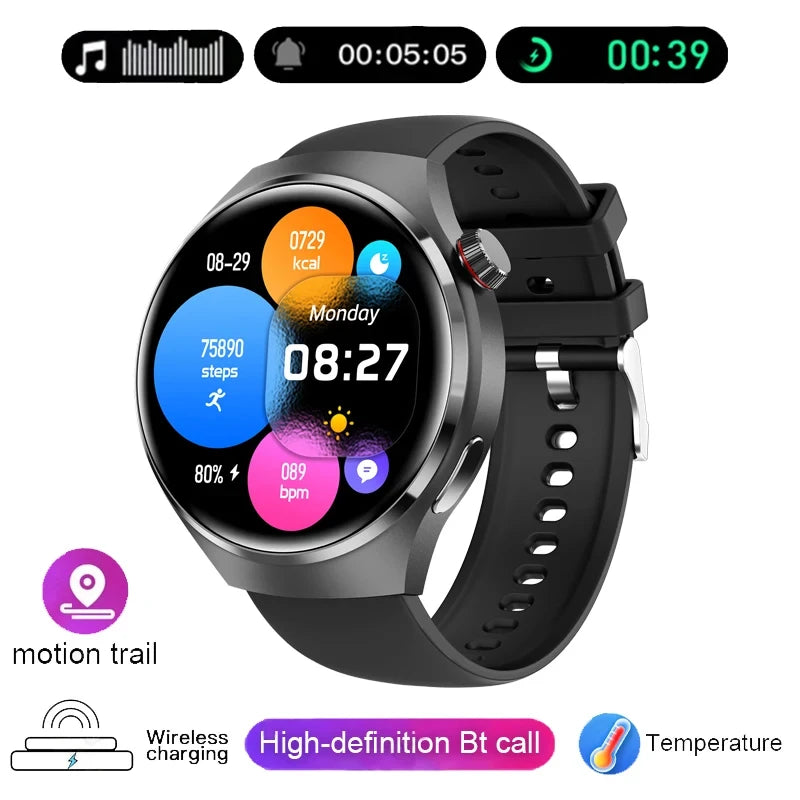 2024 New For Android Smart Watch Men's GT4 Pro 466 * 466 HD screen Bluetooth call IP68 Waterproof Sports Heart rate Smart Watch