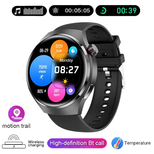 2024 New For Android Smart Watch Men's GT4 Pro 466 * 466 HD screen Bluetooth call IP68 Waterproof Sports Heart rate Smart Watch