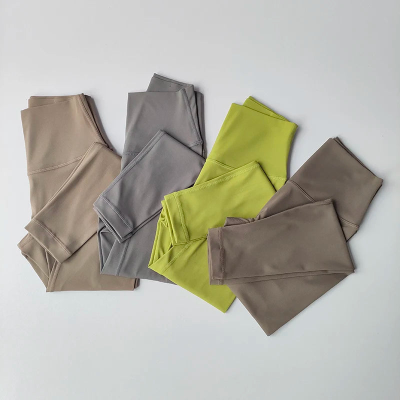 High-End Women's Naked Feeling Fitness Leggings Soft Workout Yoga Pants Energy Gym Tights for Running