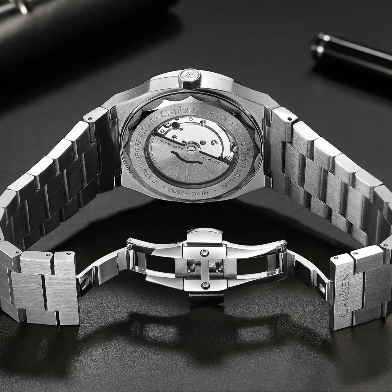 CADISEN Diver Watch Luxury Sapphire MIYOTA 8215 German Designer Men Automatic Mechanical Watches Waterproof Luminous Wristwatch