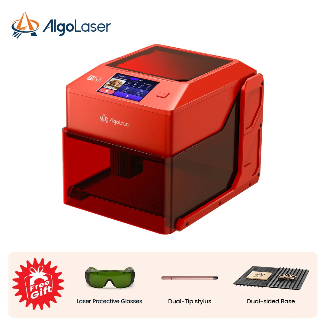 ALGO Pixi Beginner Business 5W/10W Laser Engraver Cutter for DIY Wood, Leather, Glass, Ceramic Offline Smart Screen Easy to Use