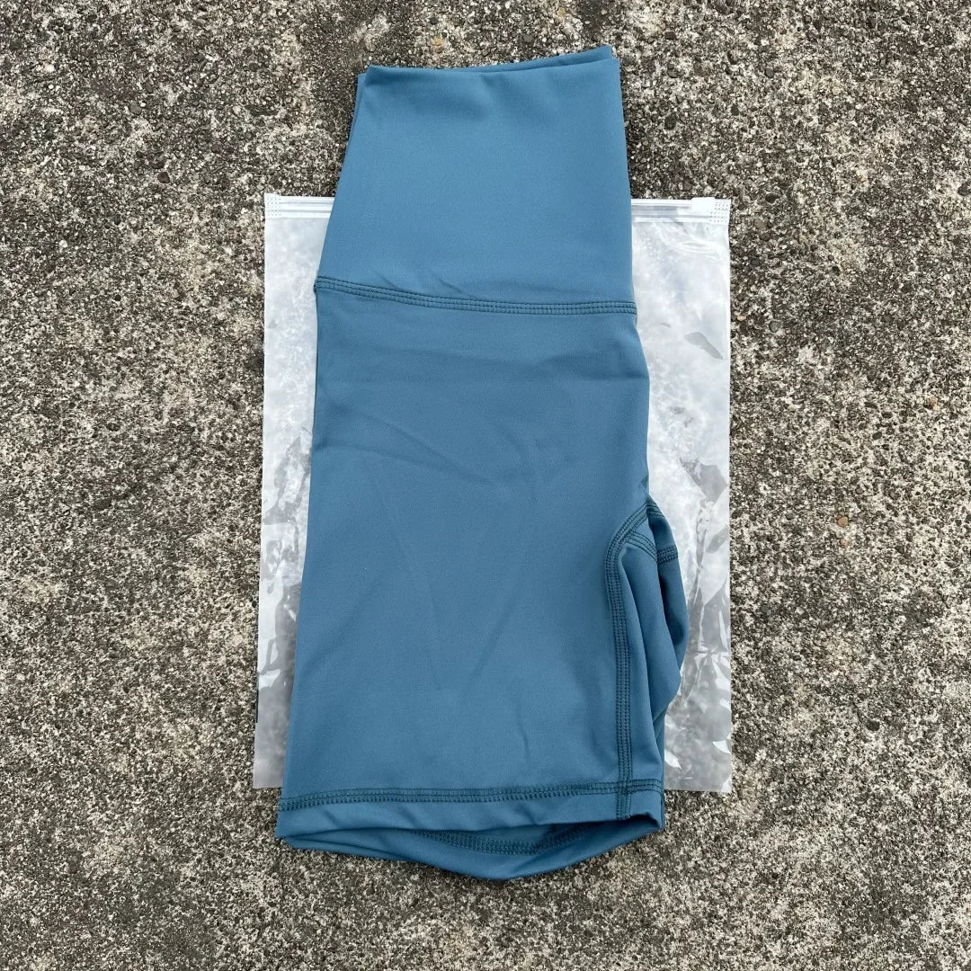 Solid Color High Waist Yoga Short Leg Cycling Women Fitness Sports Short Comprehensive Training Jog Squat Proof Internal Pocket