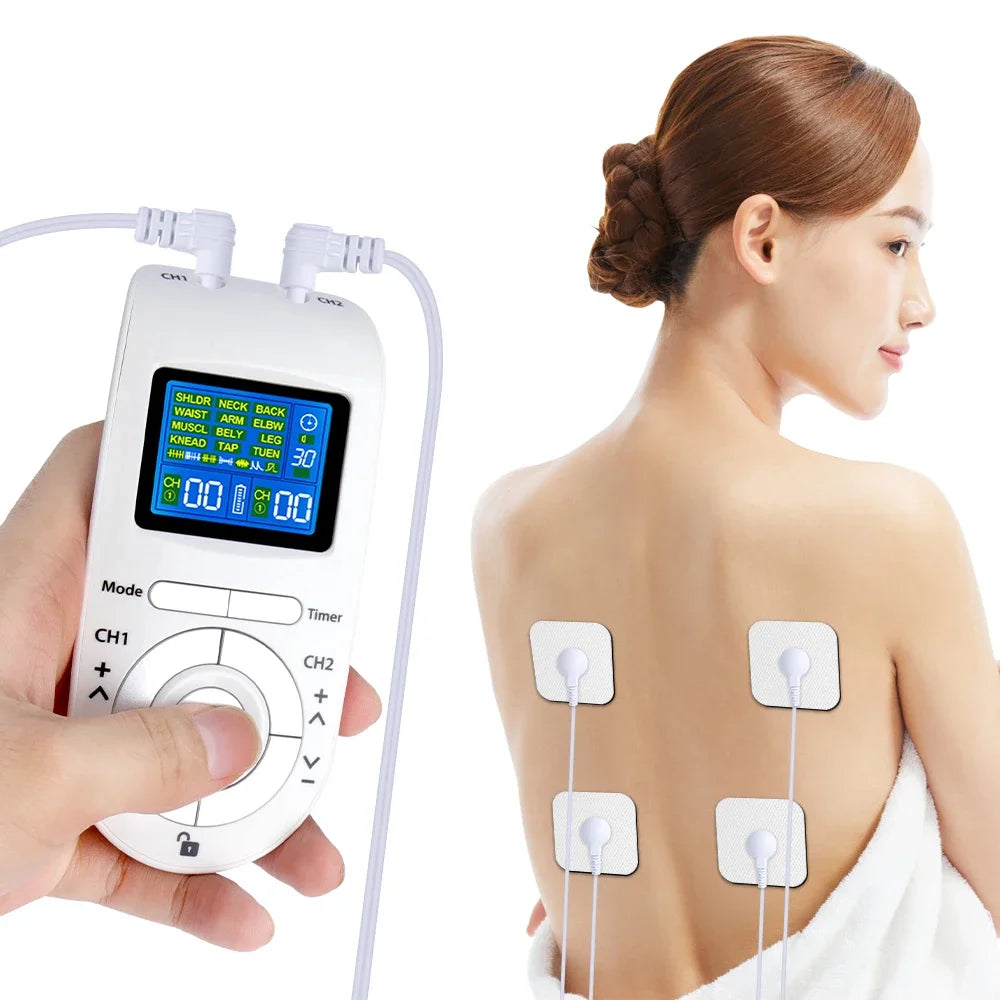 Tens Muscle Stimulator 12-Mode Electric EMS Acupuncture Body Massage Digital Therapy Slimming Machine Electrostimulator 2026
