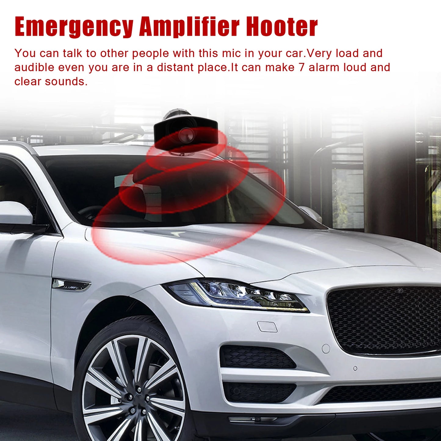 Car Emergency Siren Car Siren Horn Mic PA Speaker System Emergency Amplifier Hooter alarm horn speaker 12V 80W 200dB Supplies