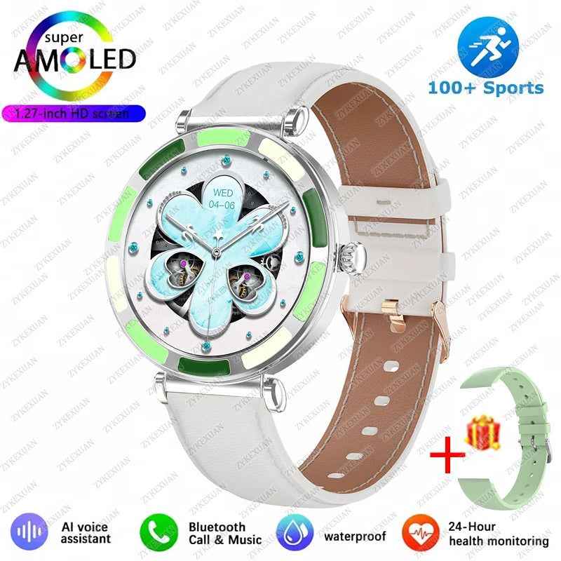 2025 Ultra-clear Fashion Women Smartwatch 1.27" HD Screen Dynamic Heart Rate Bluetooth Call&Music Smart Watch For Android iOS