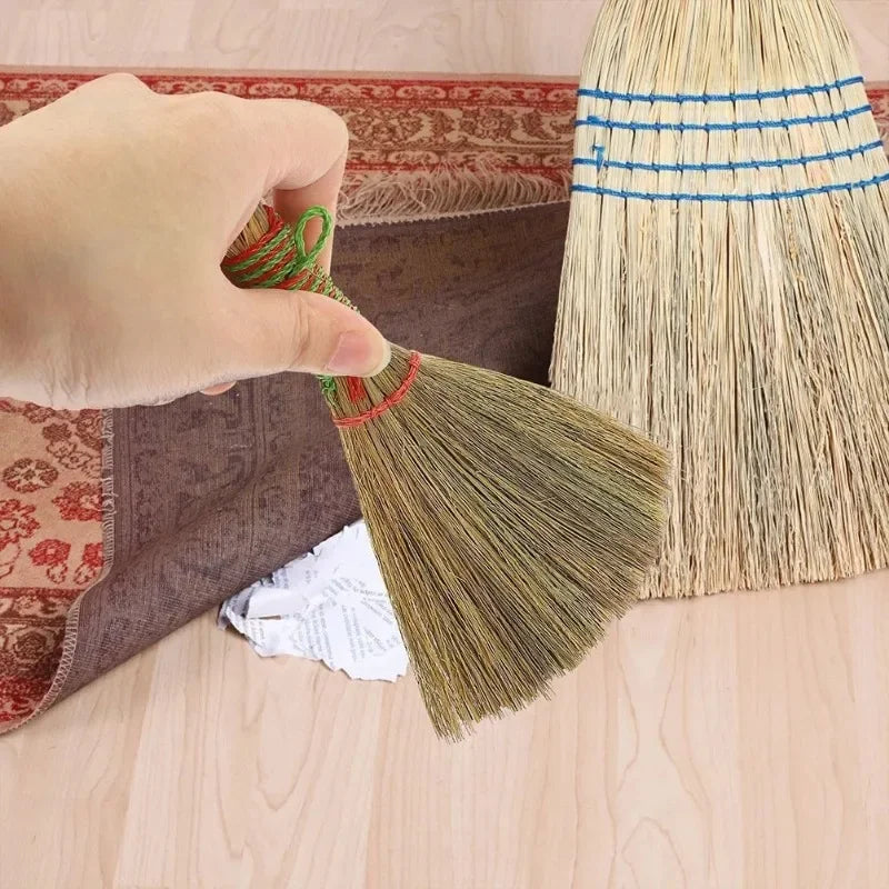 Straw Woven Broom Desk Broom Brush Rice Noodles Fireplace Broom Rice Noodles Fireplace Broom Household Cleaning Dust  Removal
